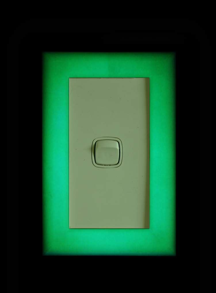 Green glow Light switch covers SPECIAL for 4- 130mm x 85mm