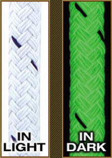 Green glow rope 9.53 mm thick 1996 tennsile strength